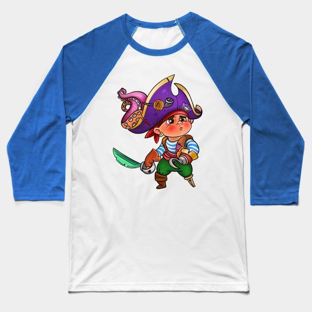 pirate Baseball T-Shirt by BessAli